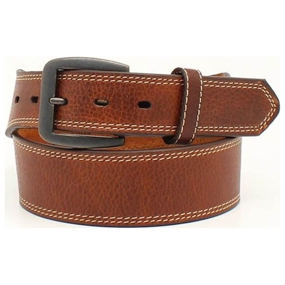 3d Men's Tapered Triple Stitch Brown Belt