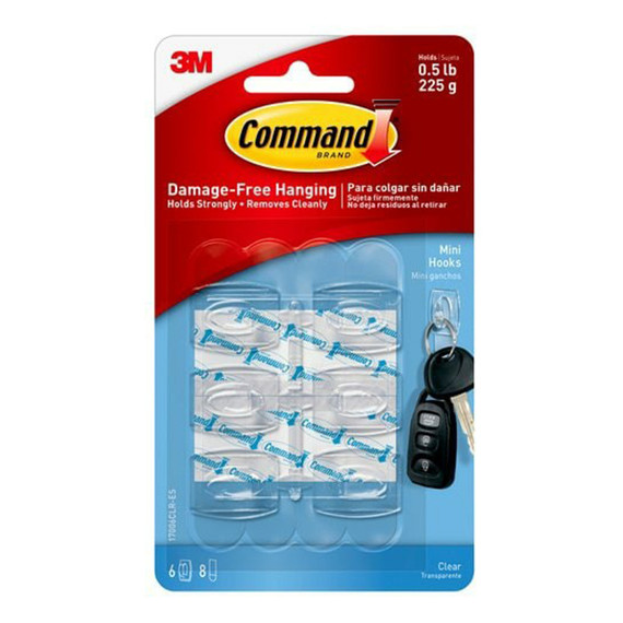 Command Mini Hooks - Clear