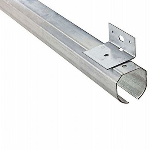 National Hardware Galvanized Face Mount Round Rail - 10'