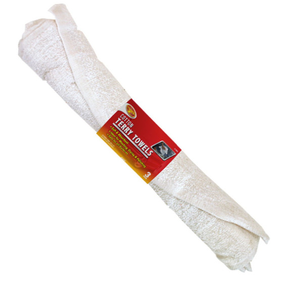 Detailer's Choice 14" X 17" White Cotton Terry Towel - 3 Pk