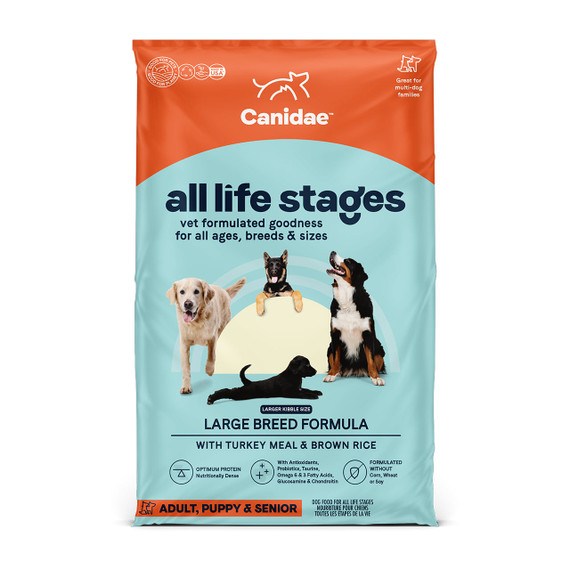 Canidae All Life Stages Dry Dog Food for Large Breed with Turkey & Brown Rice - 44 lb