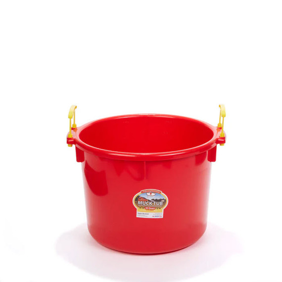 Little Giant Polyethylene Plastic Muck Tub - 40 qt - Red
