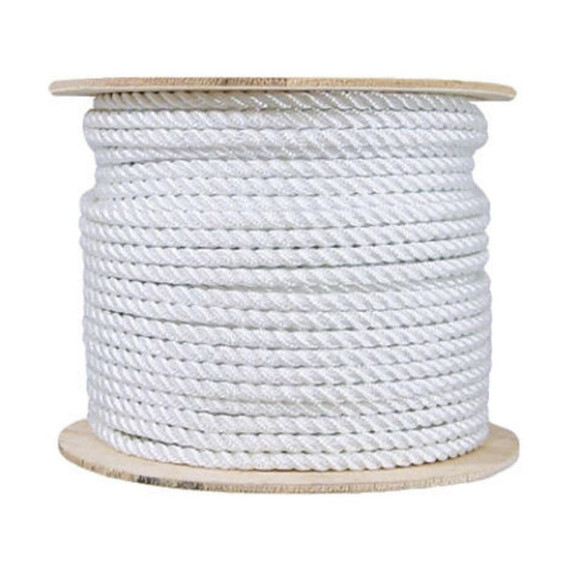 Mibro White Twist Nylon Rope - 1/4" - Sold by the Foot