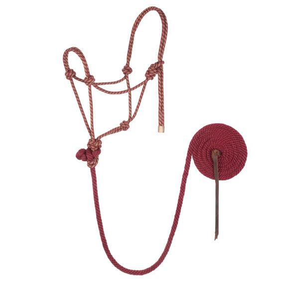 Weaver Leather Diamond Braid Rope Halter and Lead - 1/2" X 10'
