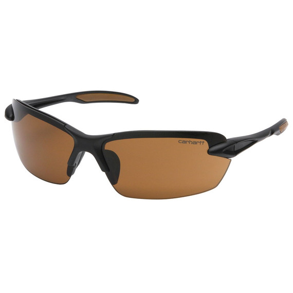 Carhartt Spokane Sandstone Bronze Lens With Black Frame Safety Glasses