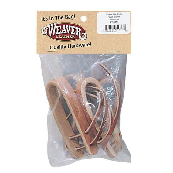 Weaver Leather Water Tie Ends With Burgundy Ties - 5/8"