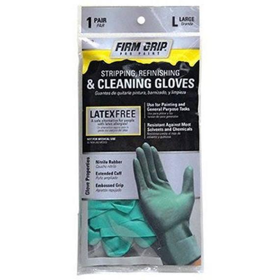 Firm Grip Nitrile Rubber Stripping Refinishing & Cleaning Gloves - Large