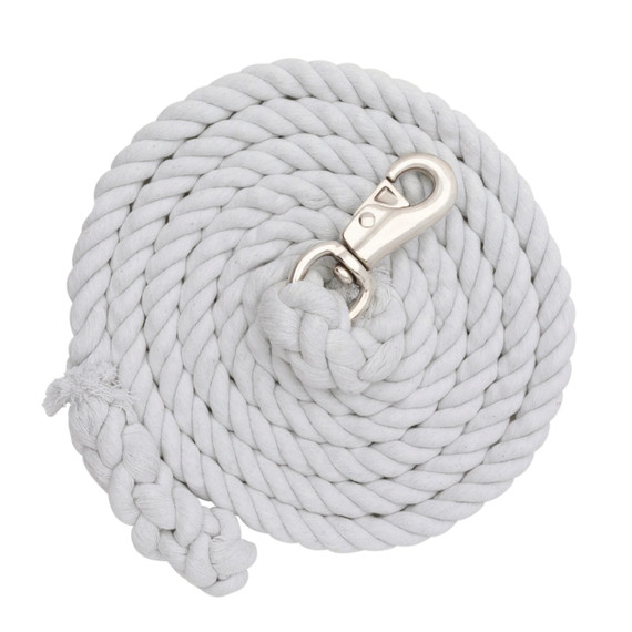 Weaver Equine Cotton Lead Rope with Nickel Plated Bull Snap - 5/8" X 10'