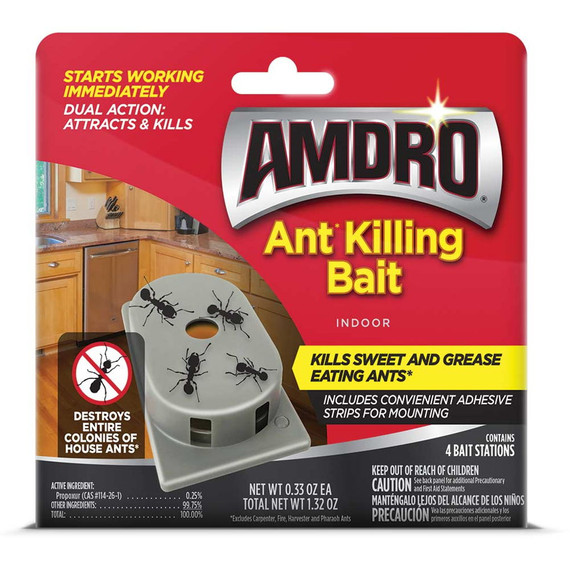 Amdro Kills Ants Indoor Ant Killing Bait Stations - 4 Pk