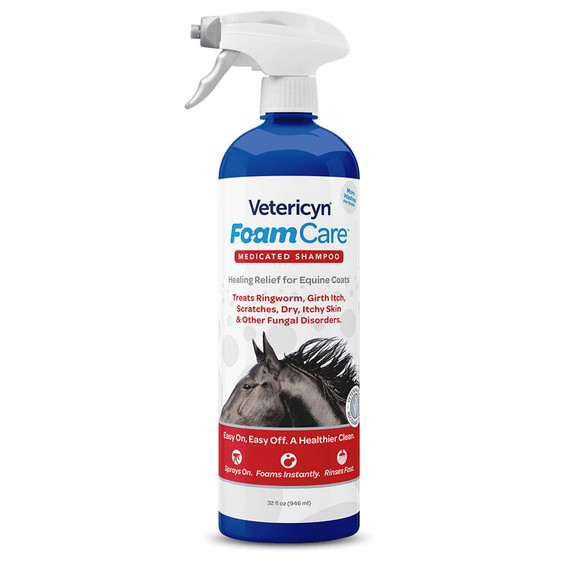 Vetericyn  Foamcare Equine Medicated Shampoo - 32 oz