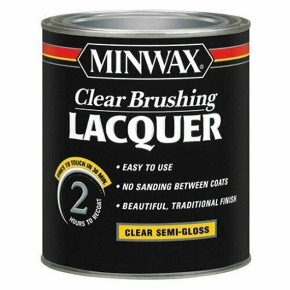 Minwax Clear Semi-gloss Brushing Lacquer - 1 Qt