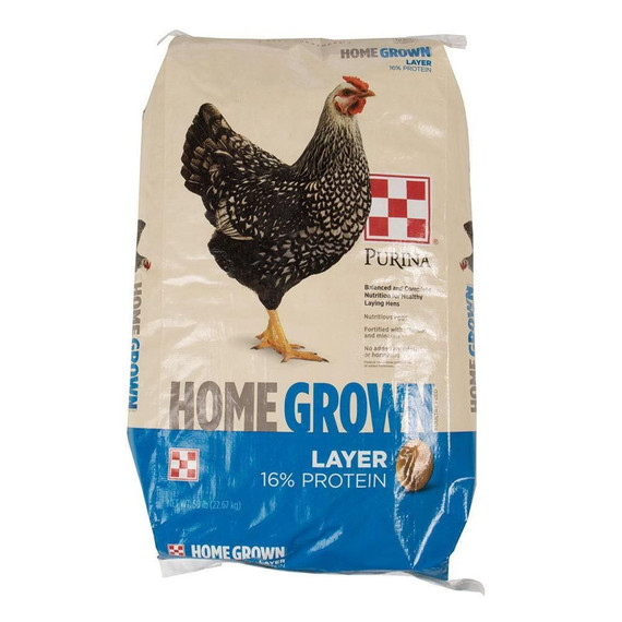 Purina Home Grown Layer 16% Crumble Poultry Feed - 50 Lb