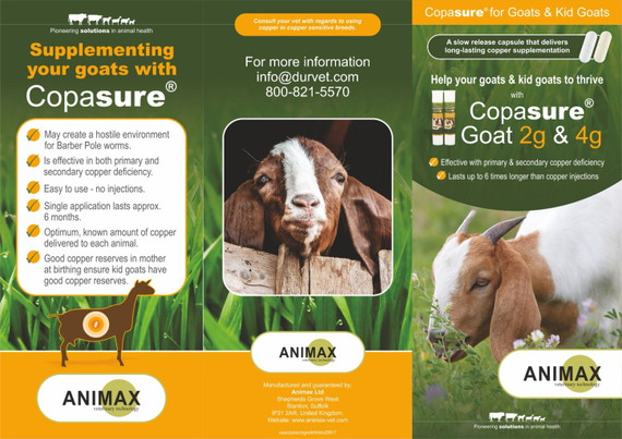 Animax 2 Gram Copasure Goat Supplement - 24 Capsules