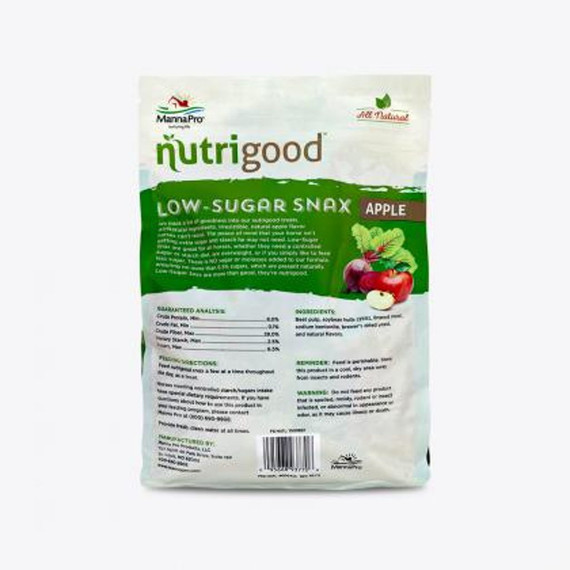 Manna Pro Nutrigood Low-Sugar Snax Apple Horse Treat - 4 lb