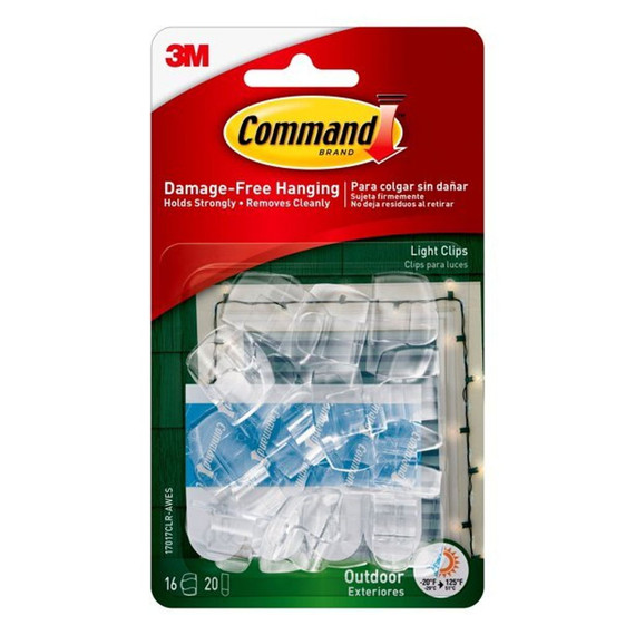 Command Clear Outdoor Light Clip - Small