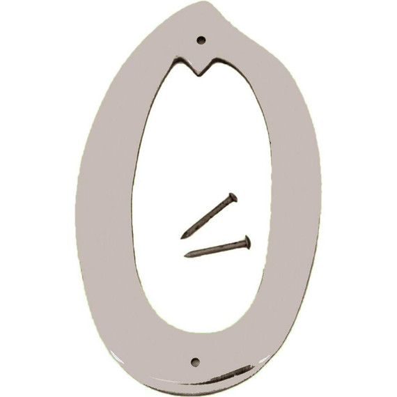 Hy-Ko Satin Nickel House Number Sign - 4"