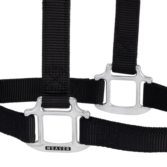 Weaver Leather Chrome Plated Non-Adjustable Nylon Halter - Average