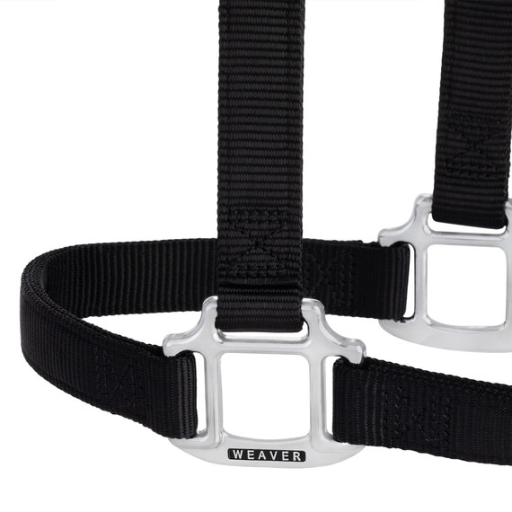 Weaver Leather Chrome Plated Non-Adjustable Nylon Halter - Average