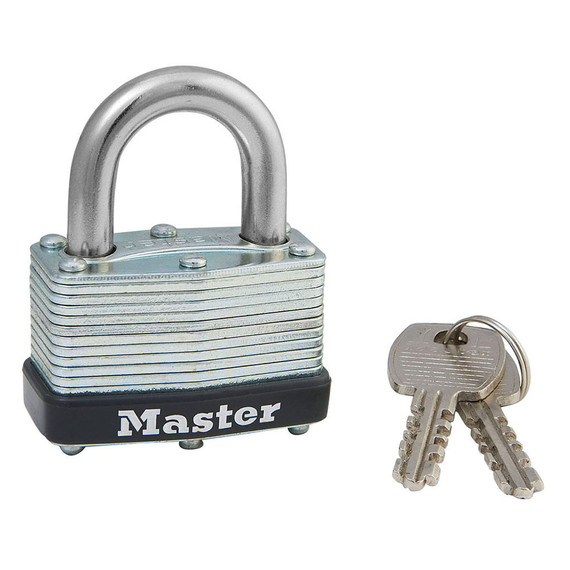 Master Lock Wide Laminated Steel Warded Padlock - 1-3/4"