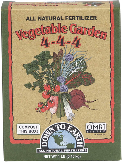 Down To Earth 4-4-4 Vegetable Garden Fertilizer