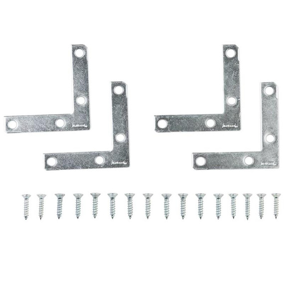 National Hardware 2-1/2" X 1/2" Flat Corner Iron Braces - 4 Pk