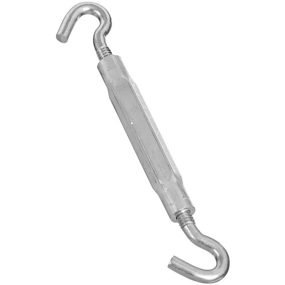 National Hardware Zinc Plated Hook/hook Turnbuckle - 3/8" X 16"