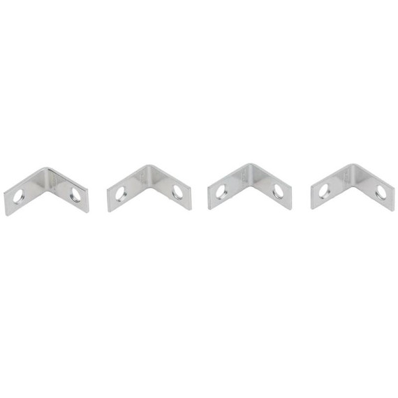 National Hardware 1" X 12" Zinc Corner Iron Braces - 4 Pk