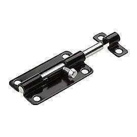 National Hardware Steel Barrel Bolt - Black