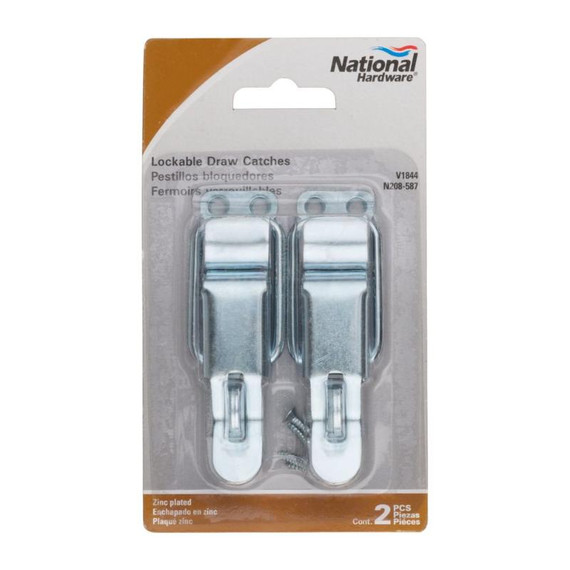 National Hardware Zinc Plated Lockable Draw Catches