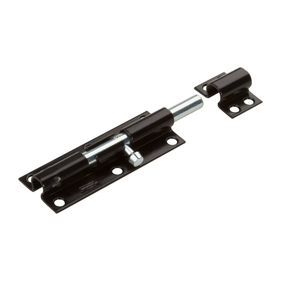 National Hardware Black Heavy Barrel Bolt - 6"