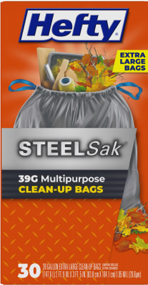 Hefty Steelsak Clean-up Bags - 30 ct