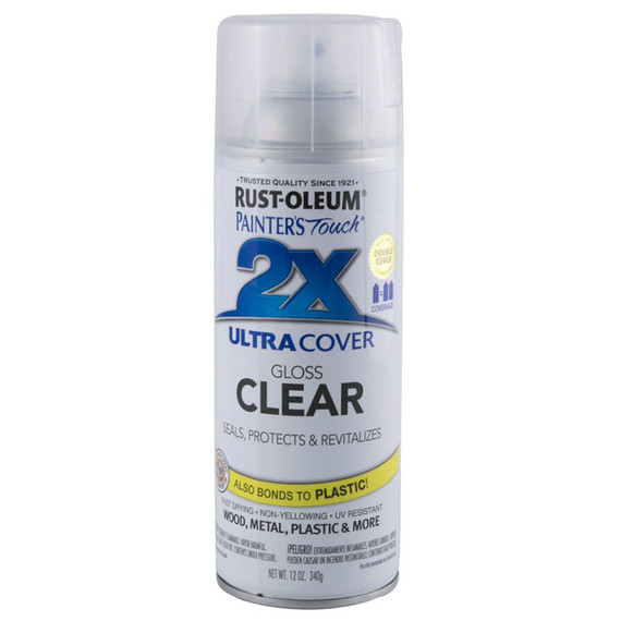 Rust-oleum Painter's Touch 2x Ultra Cover Spray Paint Gloss Clear 12oz