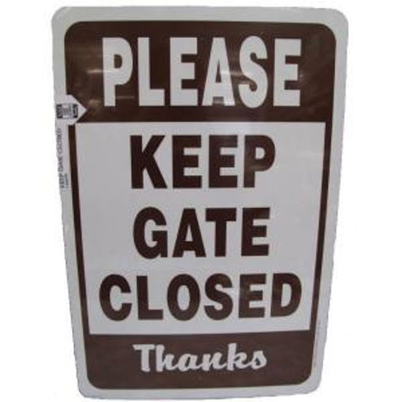 Keep Gate Closed Sign