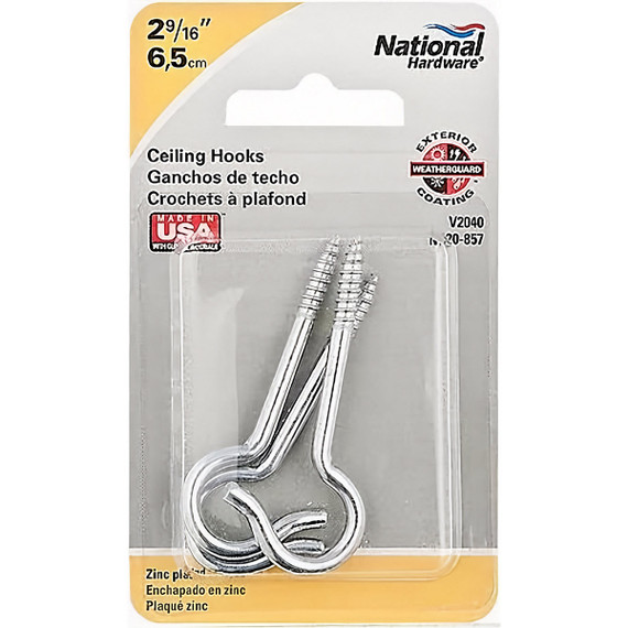 National Hardware Zinc Plated Ceiling Hook
