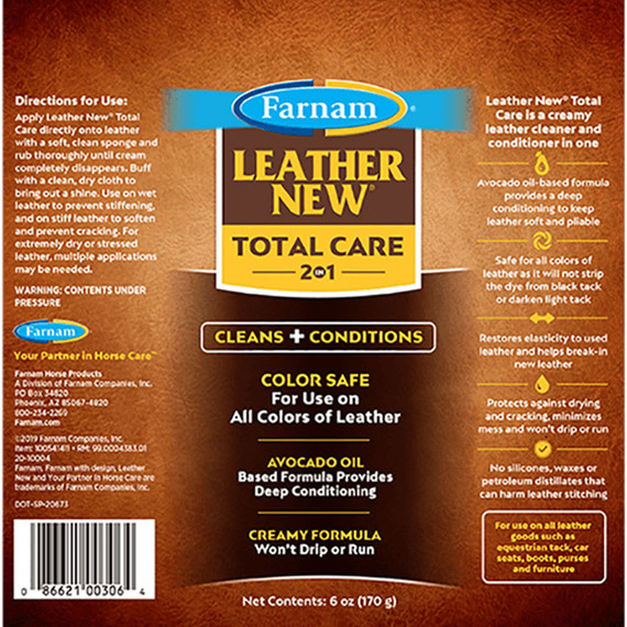 Farnam 2-in-1 Leather New Total Care - 6 oz