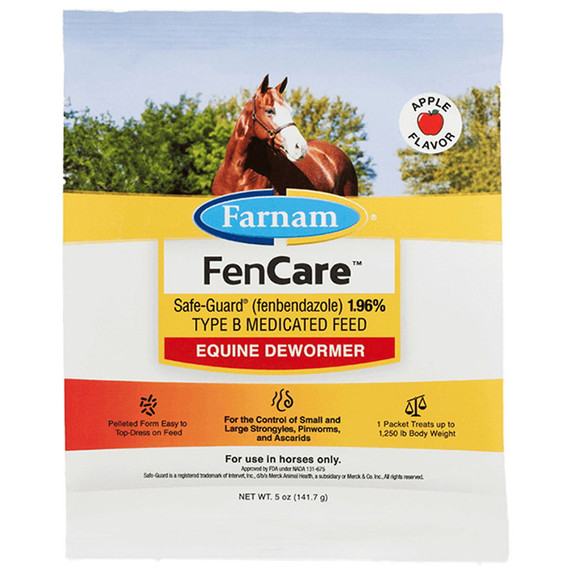 Farnam Fencare Safe-guard 1.96% Type B Medicated Feed Horse Wormers - 5 oz