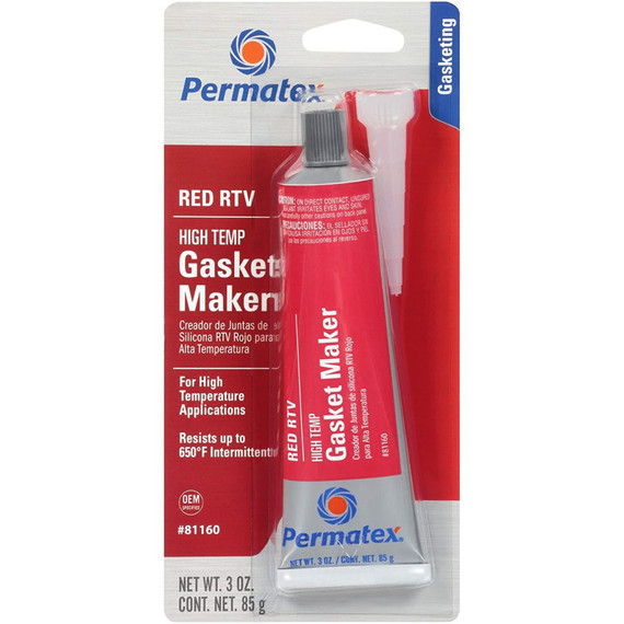 Permatex High-Temperature Red RTV Silicone Gasket Maker - 3 Oz