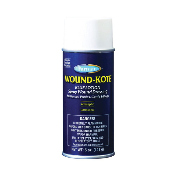 Farnam Wound-kote Blue Lotion Spray Wound Dressing - 5 Oz