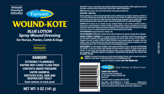 Farnam Wound-Kote Blue Lotion Spray Wound Dressing - 5 oz