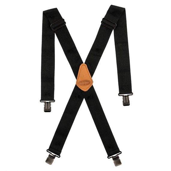 Bucket Boss Web Black Elastic Suspenders - 2"