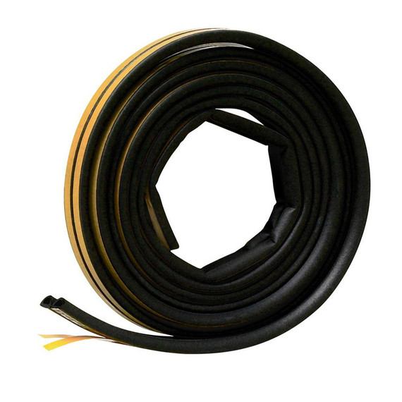 Frost King EPDM Rubber D-Section Weatherseal Black - 5/16" X 1/4" X 17'