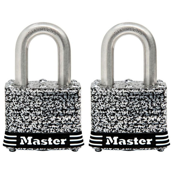 Master Lock 1-1/2" Stainless Steel Laminated Padlock - 2 Pk
