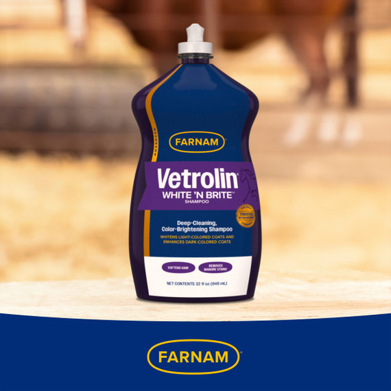 Farnam Vetrolin White 'N Brite Color-Brightening Horse Shampoo - 32 oz