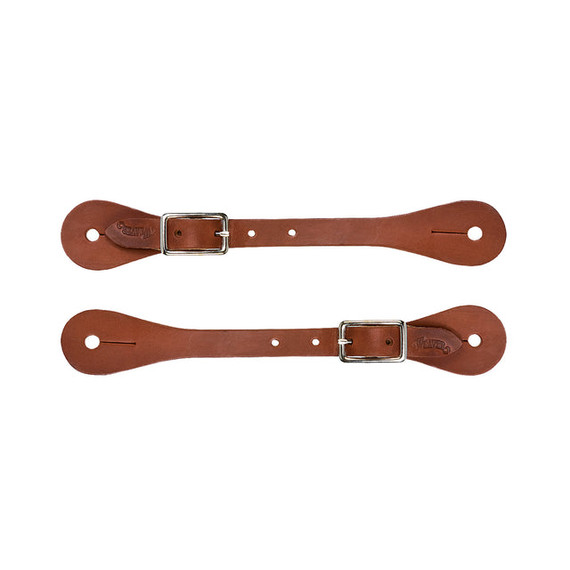 Weaver Leather Single-Ply Ladies Latigo Leather Spur Straps - Brown
