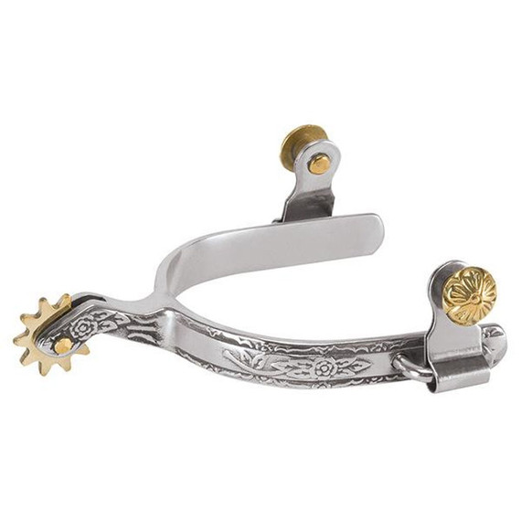 Weaver Leather Stainless Steel Ladies' Roping Spur With Engraved Band