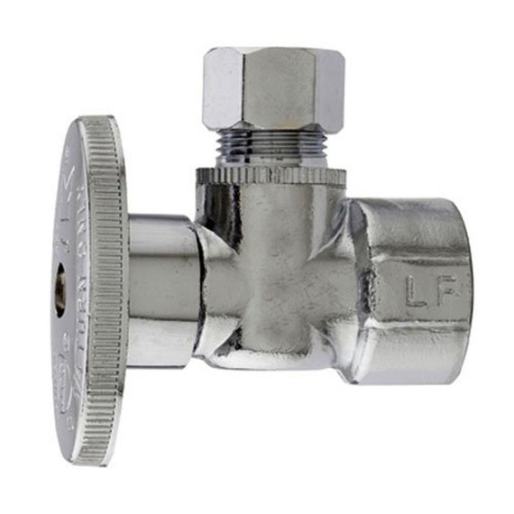 Master Plumber Chrome Angle Supply Stop Valve