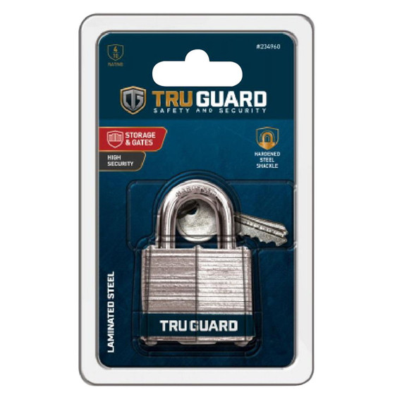 Tru-Guard Laminated Steel Keyed Padlock