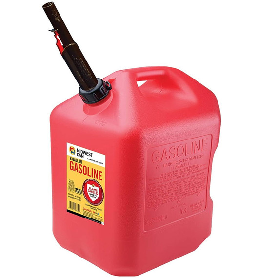 Midwest Can Red High Density Polyethylene Gas Can - 6 gal