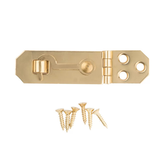 National Hardware Brass Hasps with Hooks - 3/4" X 2-3/4"