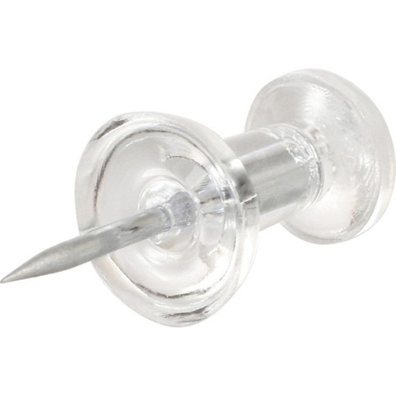 Hillman Fastener Clear Push Pin - 16 pk